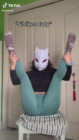 Camel Toe Legs Up TikTok gif