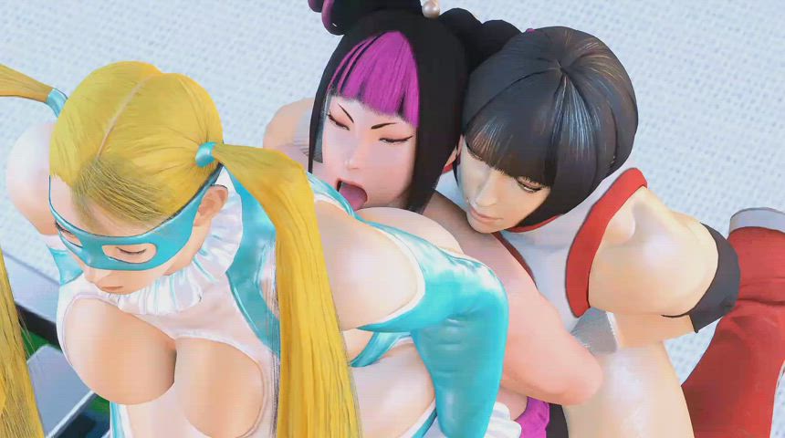 Juri licking R. Mika's ass