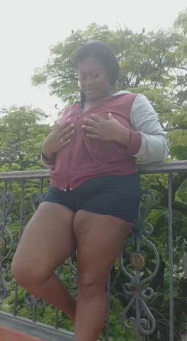 big tits camel toe ebony public gif