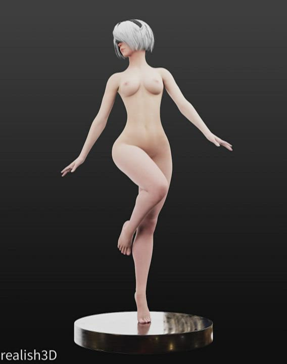 2B Pirouette Pinup (realish3D)