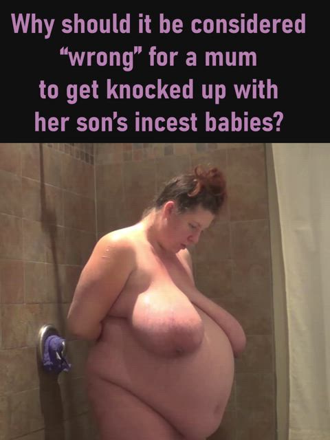 bbw breeding caption mom pregnant shower son taboo belly breeding-captions gif
