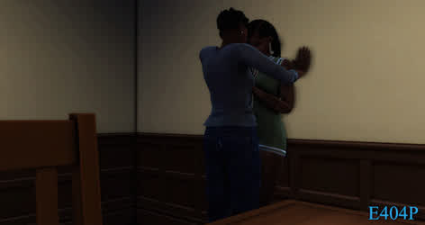 3d ebony ebony couple kissing gif
