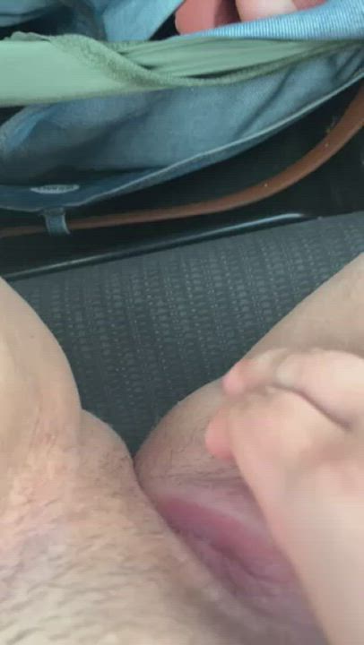 Finally fingering in the car after work [F]
