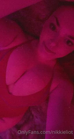 Big Tits Cleavage Teasing gif