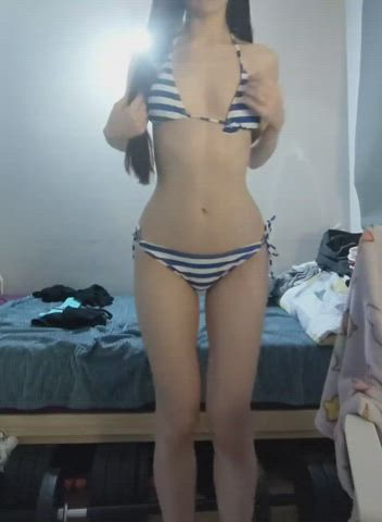 Bikini Brunette Petite gif