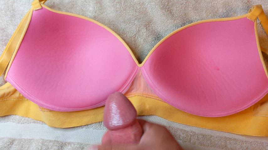 bra cum cumshot fetish gif