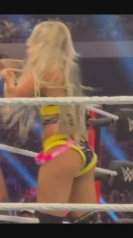 ass big ass blonde booty pawg thick thighs tight tiny wrestling gif
