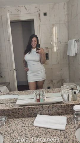 big tits curvy dress milf gif