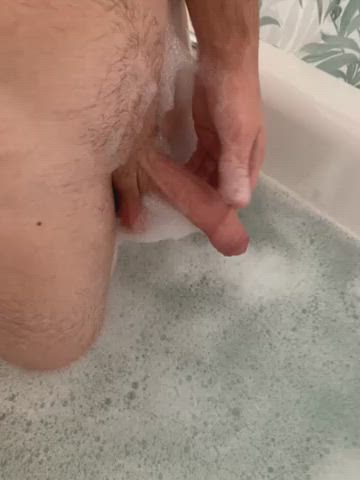 bathroom bathtub big dick solo gif