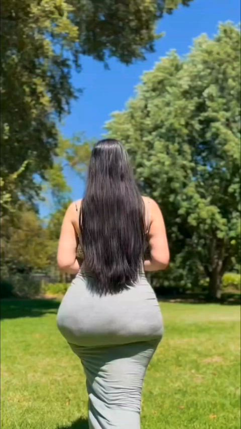 back arched big ass twerking walking wedgie thick-booty gif