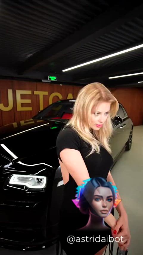 car celebrity scarlett johansson gif