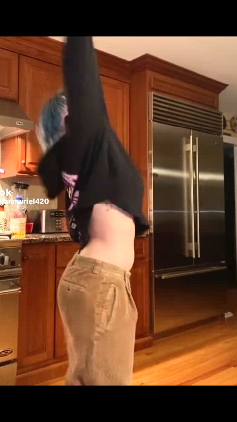 dance tiktok underboob gif