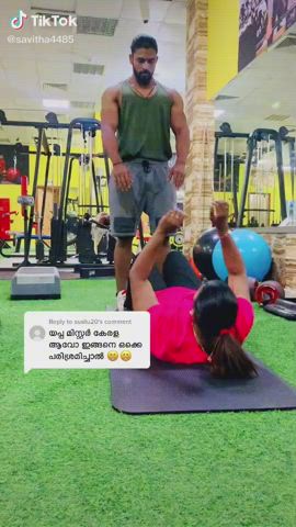 TikTok Indian MILF Gym gif