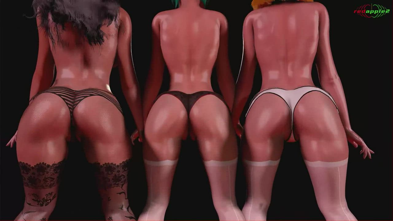 3D Ass Girls Nude gif