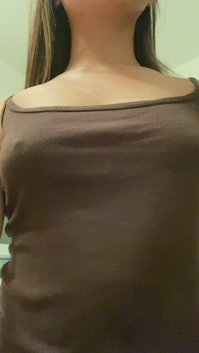 Cum on my tiny tits, please?