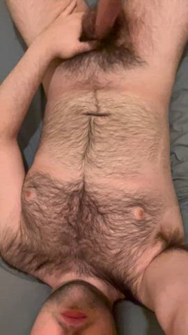 cumshot gay hairy gif