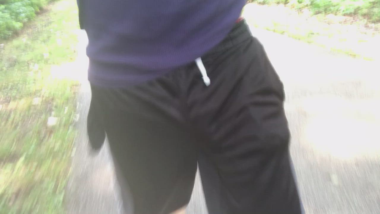 Big Dick Flashing Public gif