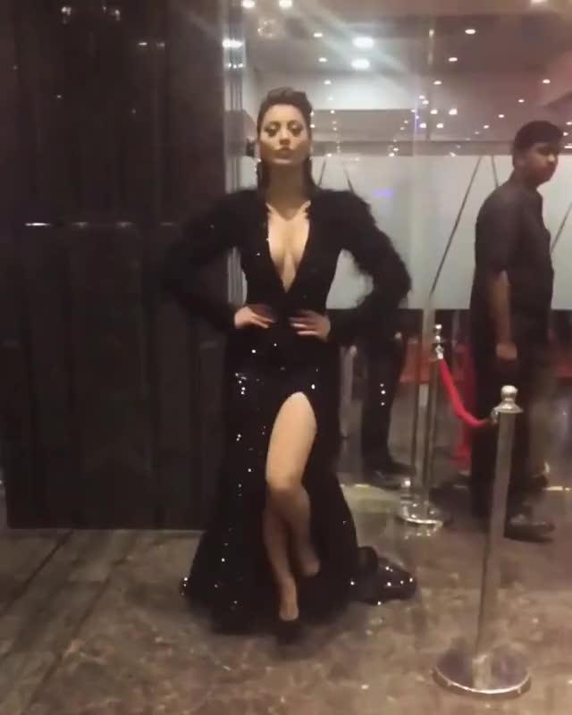 bollywood celebrity cleavage legs gif