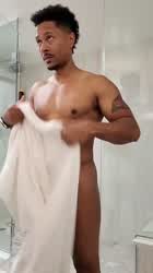 Ebony Male Dom Shower gif