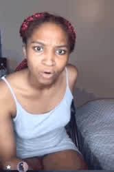 Accidental Barely Legal Ebony Upskirt Webcam gif