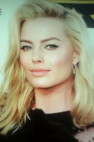 Celebrity Cum Cumshot Margot Robbie Tribute gif