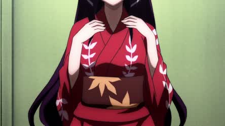 Anime Big Tits Bikini Bouncing Tits Cleavage Ecchi Kimono gif