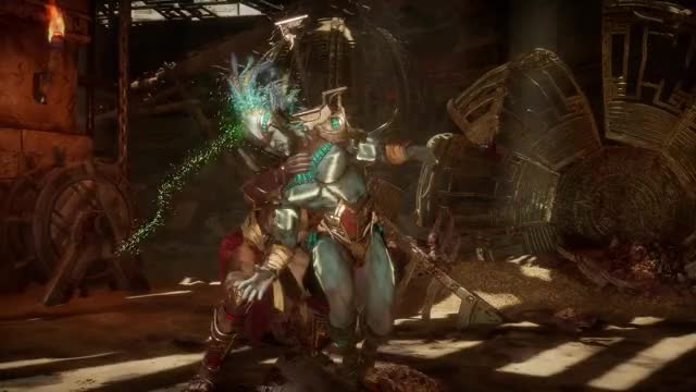 Shao Kahn Breaks Kotal Kahn's Spine