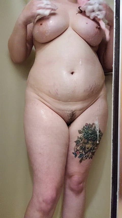 big tits shower soapy tits gif