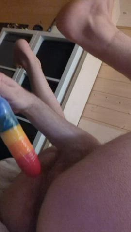 Asshole Dildo Gay Legs Up NSFW Naked Penis gif