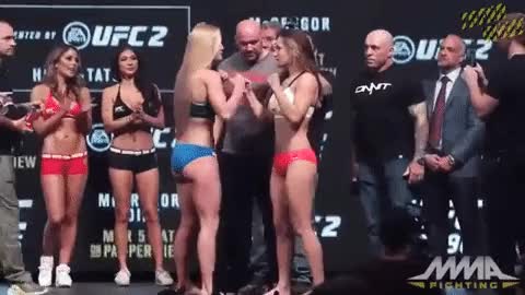 sexy mma staredown