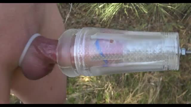 Outdoor Fleshlight Cock Milking