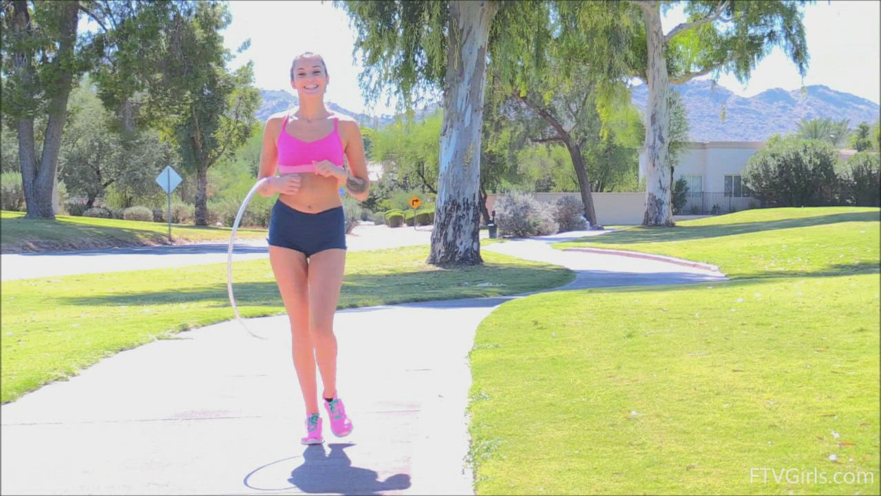 Hooping at the golf course in those shorts