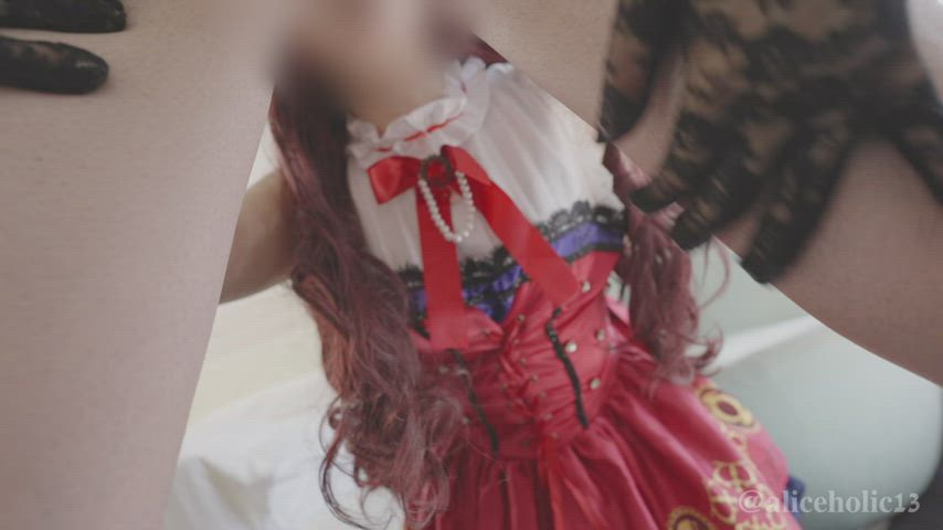 blowjob cosplay costume deepthroat handjob homemade jav jav model pornstar saliva