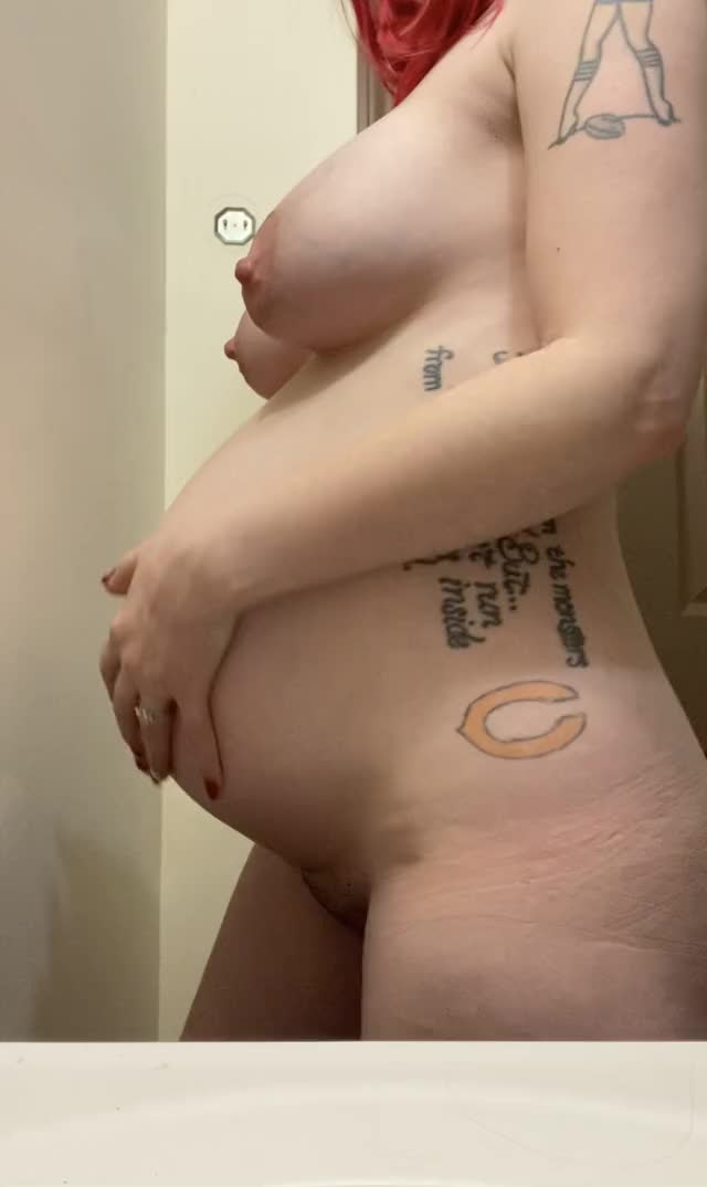 Giving my belly and tits some love