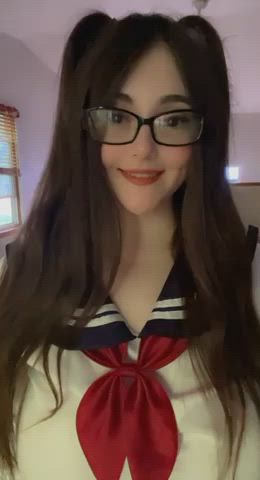 Titty drop in my new school uniform [oc]