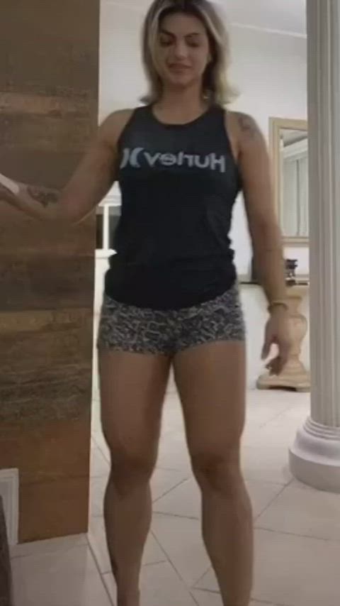 brazilian celebrity fit milf yoga gif