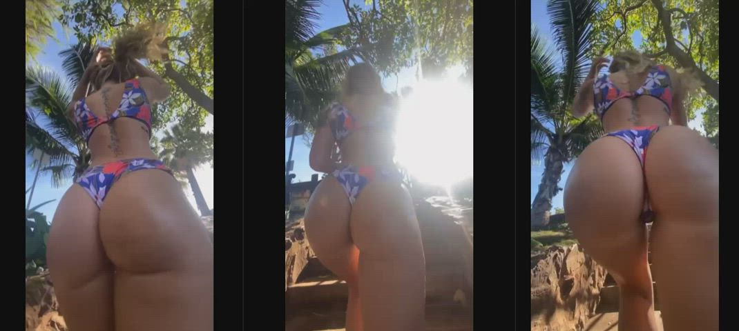 ass bikini non-nude split screen porn thong gif