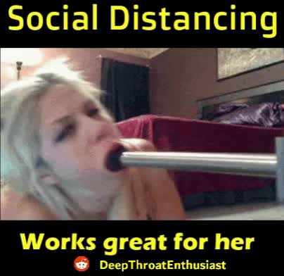 Social distancing on deep throat training day