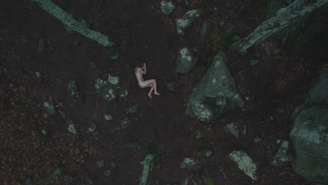 Brunette Naked Outdoor gif