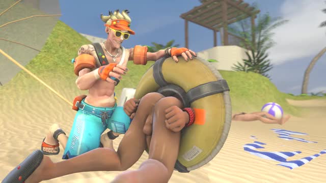 overwatch nudebeach butt slap