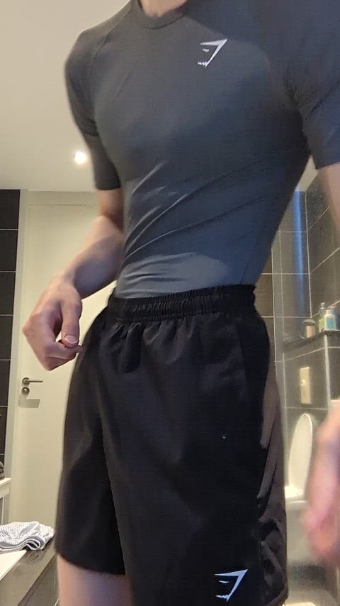 Undressing after a sweaty run, I hope you can cool me down