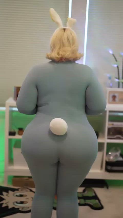 ass bbw big ass booty bunny chubby cosplay curvy pawg thick gif