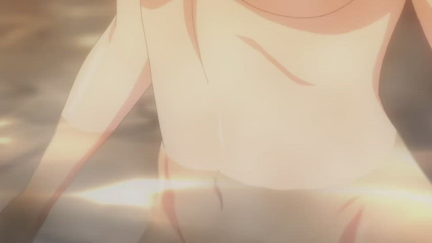 Anime Bathtub Big Tits Ecchi Naked Redhead Shower gif