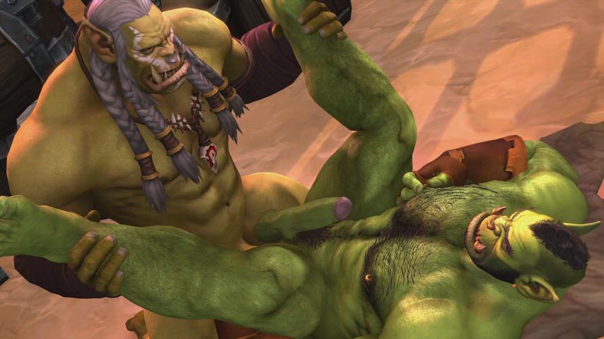 anal animation fantasy gay monster cock muscles orc rule34 sex warcraft monster-sex