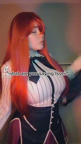 Big Tits Busty Cosplay Huge Tits Redhead Schoolgirl Tease Teasing TikTok gif