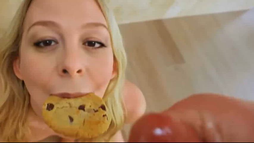 blonde cum in mouth cum licking cumshot facial food fetish hardcore slut cumslut