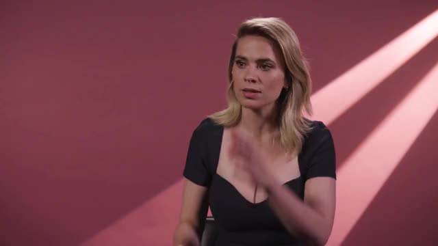Hayley Atwell - Blue Dress, July 2018, promoting Christopher Robin - highlights compilation