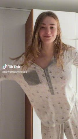 big tits huge tits see through clothing teen tiktok tits gif