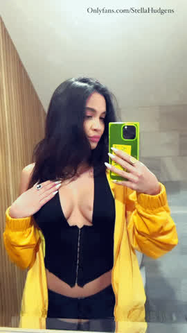 celebrity selfie tits gif