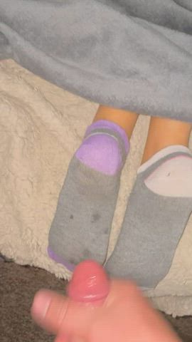 ankle socks cum cum on feet gif